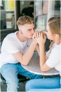 couple sitting at a coffee shop