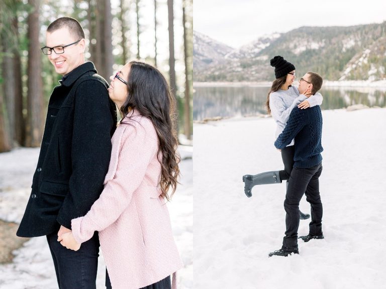 winter engagement session in Pinecrest